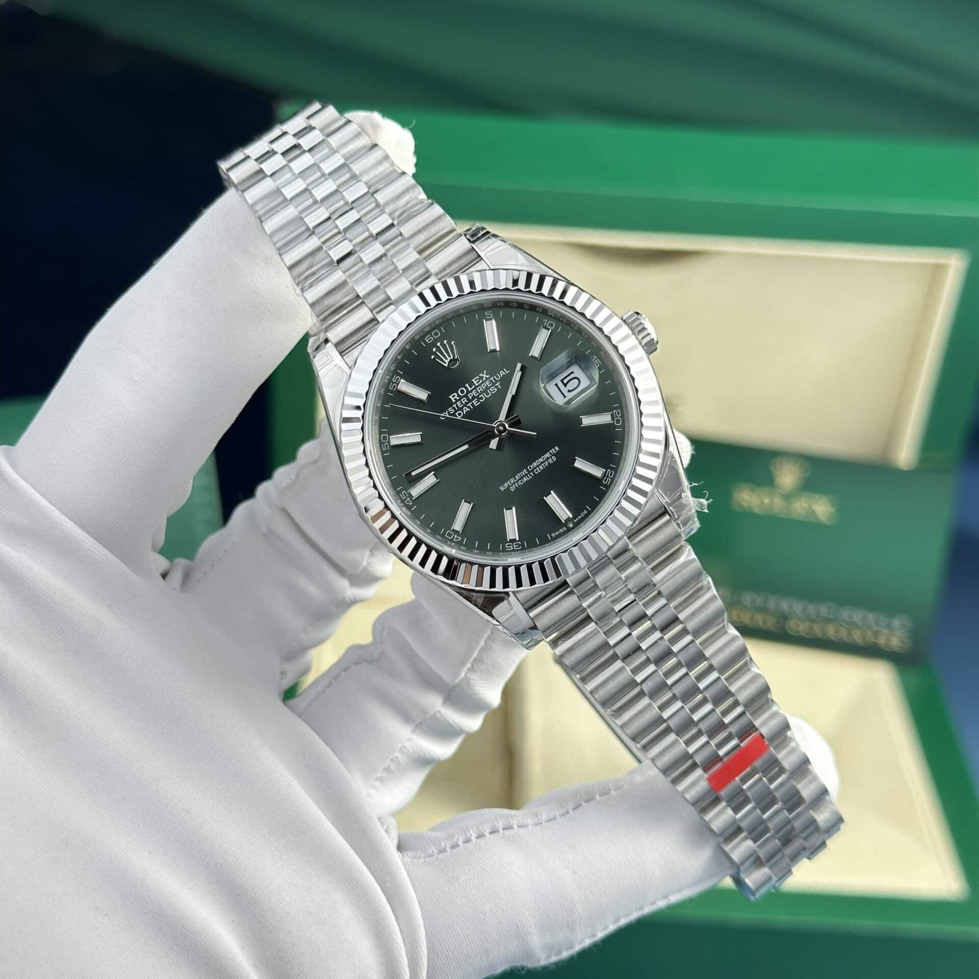 Rolex Datejust 126334 Mint Green Dial Luminous Fluted Bezel Jubilee Best Replica VSF 41mm - Image 2