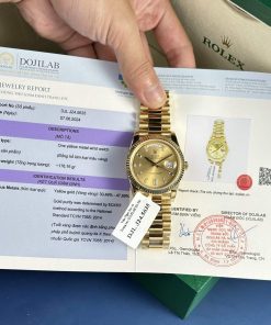 Rolex Day-Date 228238 18K Yellow Gold Wrapped Champagne Diamond Dial 177g GMF V3 Super Clone 40mm
