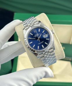Rolex Datejust 126334 Blue Dial Luminous Fluted Bezel Jubilee Best Replica VSF 41mm