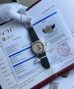 Rolex Yacht-Master 126655 18K Rose Gold Wrapped Custom Moissanite Best Replica 40mm