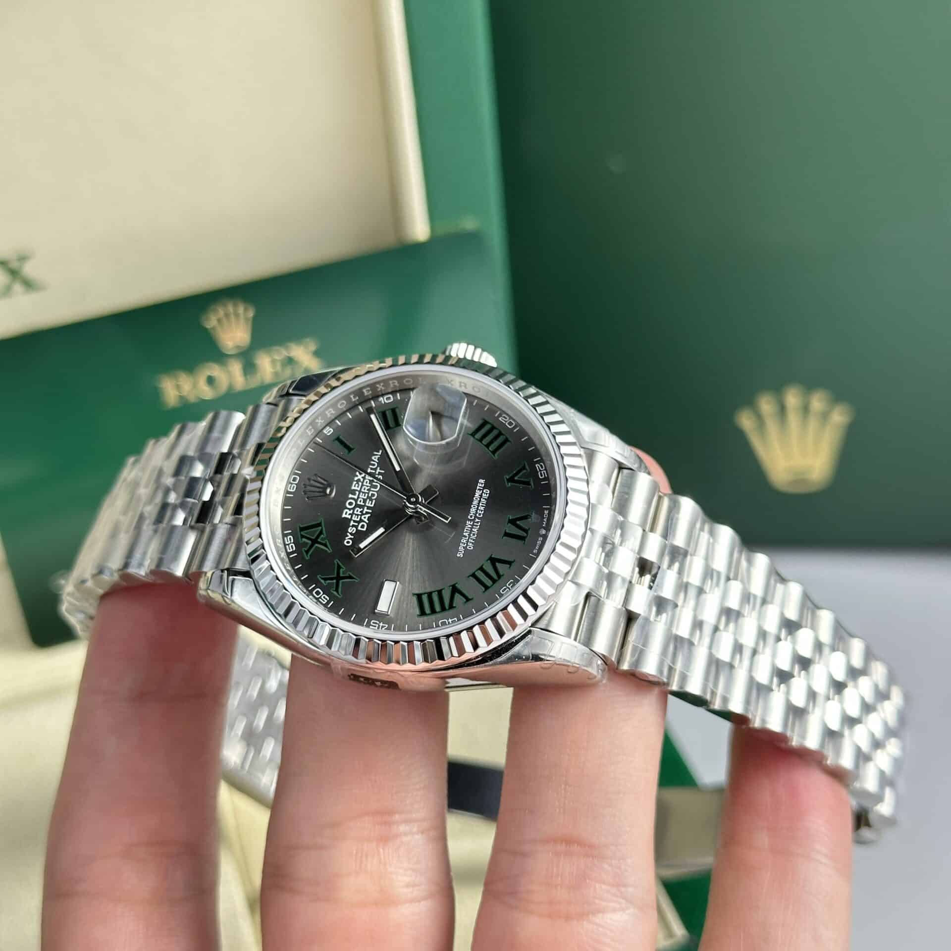 Rolex Datejust 36 126234 Wimbledon Dial Jubilee Super Clone VS Factory - Image 3