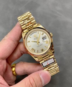 Rolex Day-Date 228238-0002 Yellow Gold Silver Dial 184g Top Quality Replica 40mm