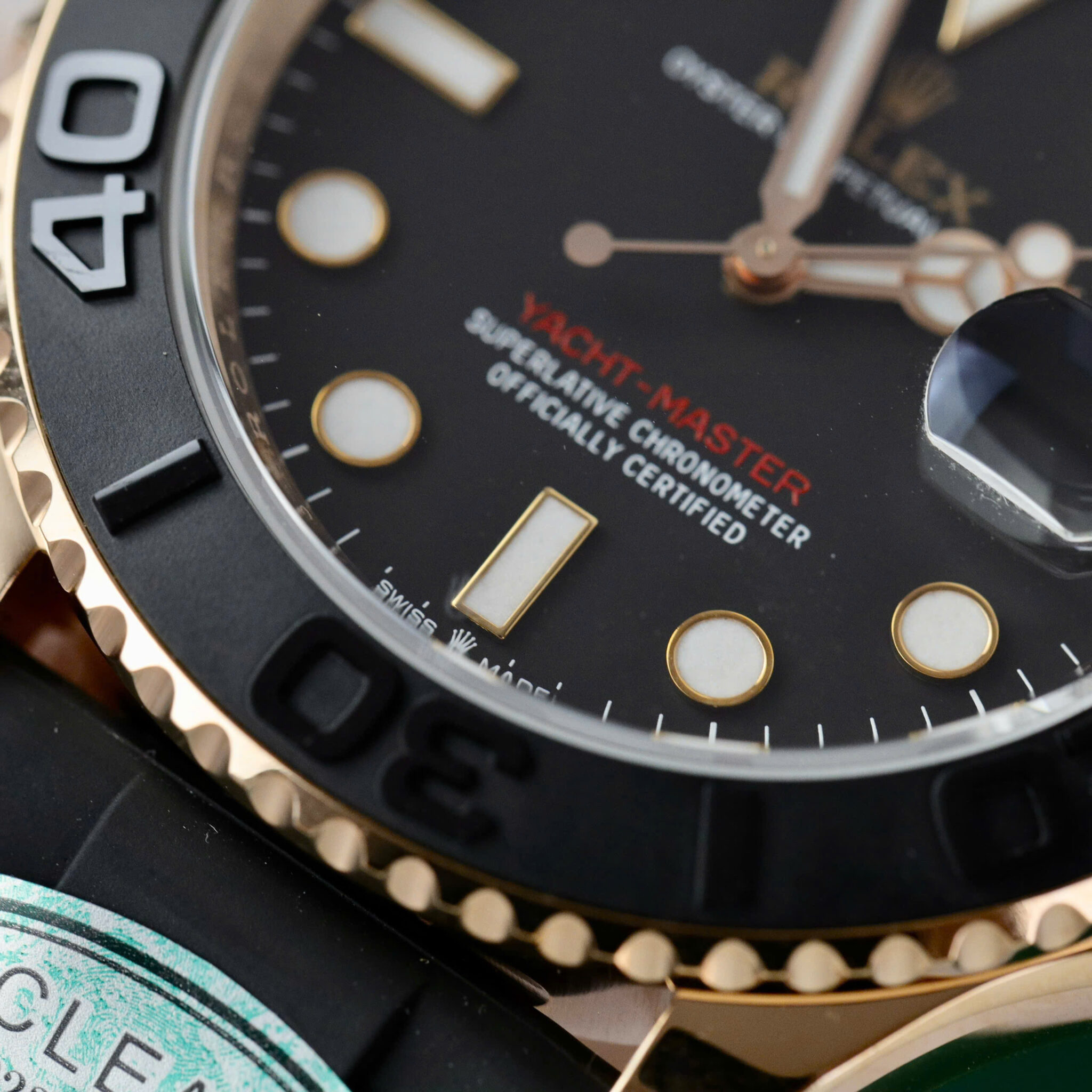Rolex Yacht-Master 126655 Black Dial 18K Rose Gold Wrapped 1:1 Replica 40mm - Image 6