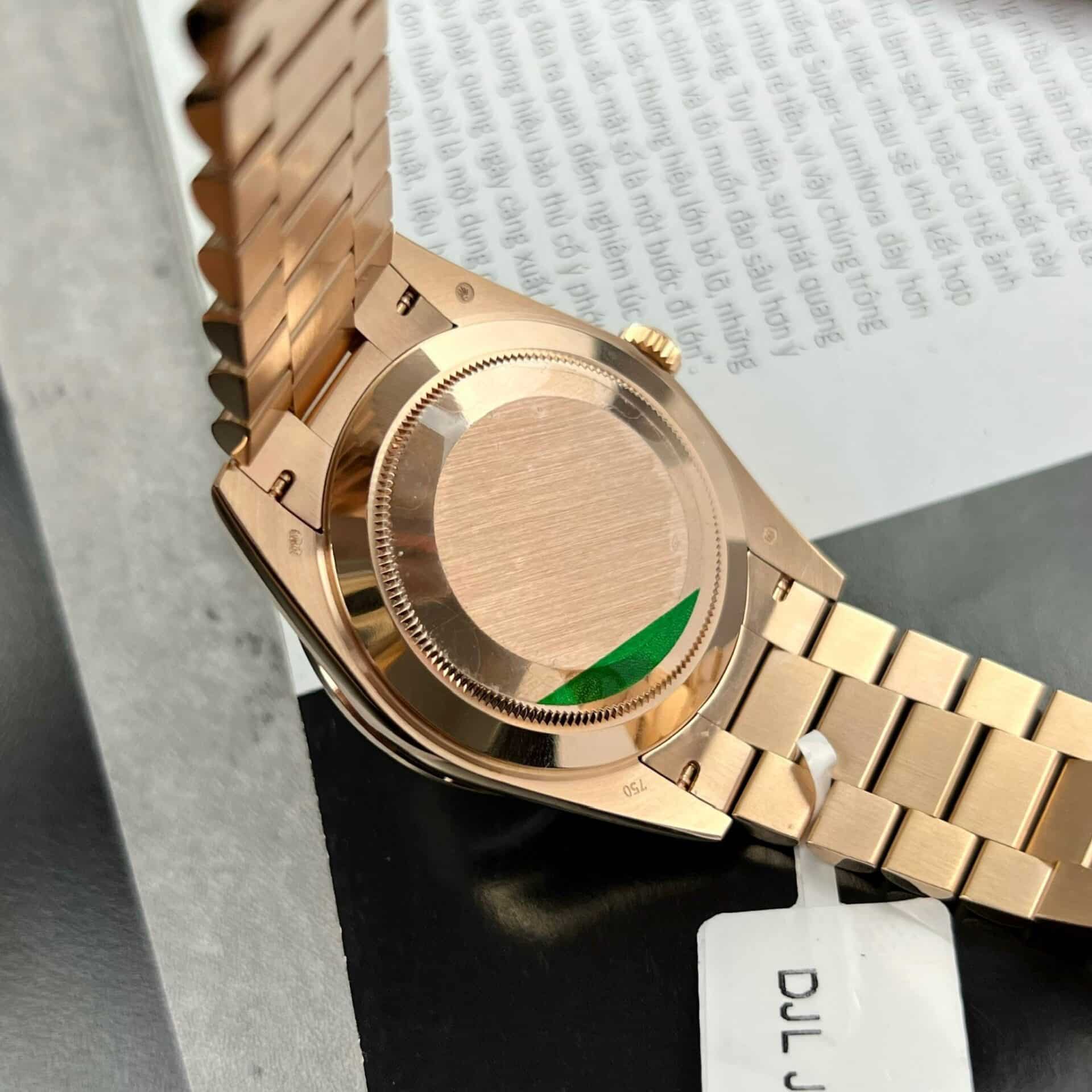 Rolex Day-Date 228345RBR 18K Gold Wrapped Customized Baguette Moissanite 40mm - Image 9