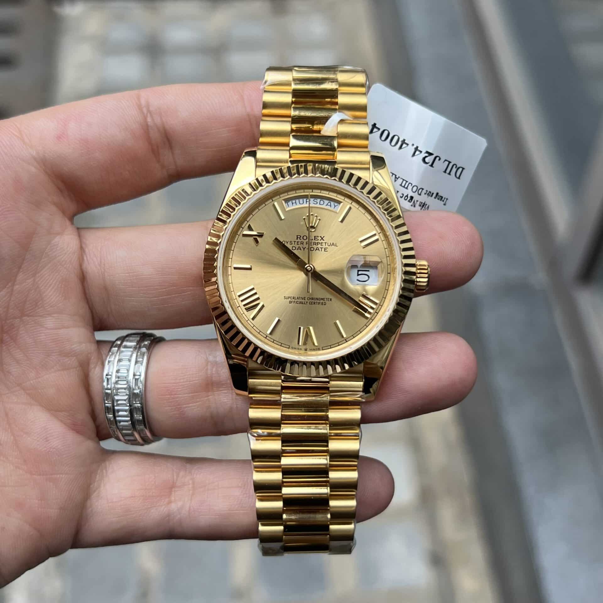 Rolex Day-Date 228238 Champagne Roman Dial 18K Gold Wrapped 175g GMF 40mm - Image 2