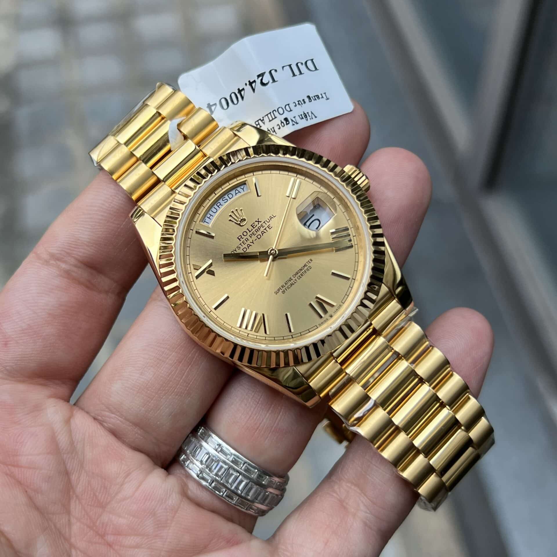 Rolex Day-Date 228238 Champagne Roman Dial 18K Gold Wrapped 175g GMF 40mm - Image 3