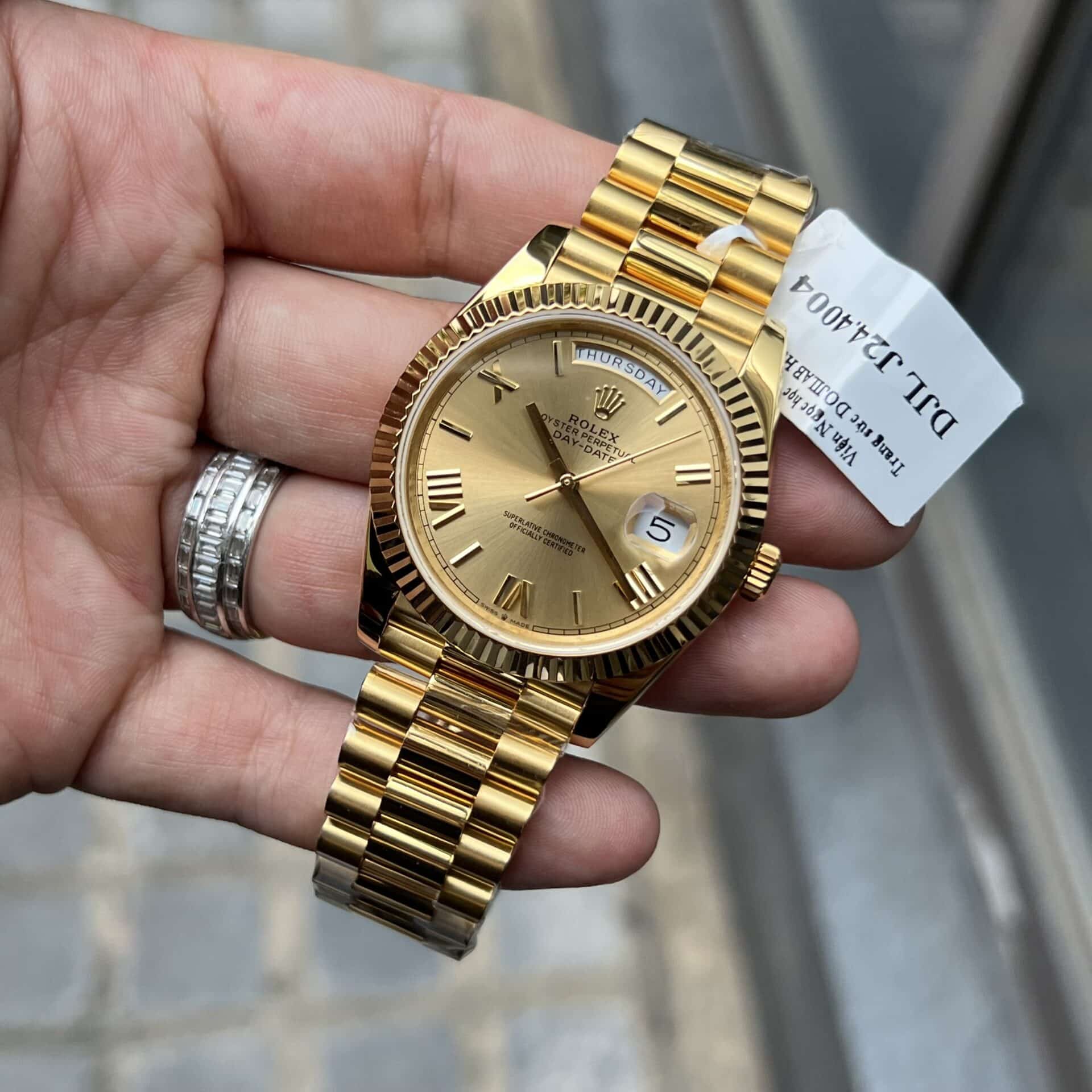 Rolex Day-Date 228238 Champagne Roman Dial 18K Gold Wrapped 175g GMF 40mm - Image 4