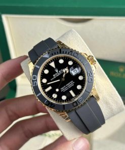 Rolex Yacht-Master 226658 Yellow Gold Black Dial Top Quality Replica 42mm
