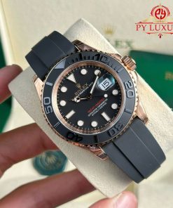 Rolex Yacht-Master 126655 Rose Gold Black Dial Top Quality Replica 40mm