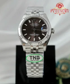 Rolex Datejust 278274 Dark Grey Dial Fluted Bezel Jubilee Bracelet Best Replica THB 31mm