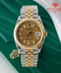 Rolex Datejust 126233 Two Tone Yellow Gold Fluted-Motif Dial Jubilee Bracelet Best Replica VSF 36mm