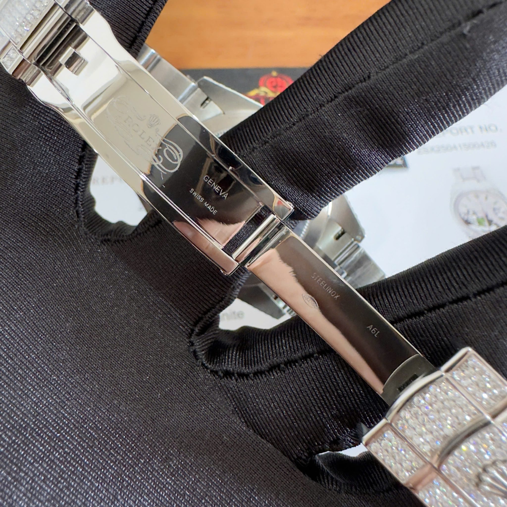 Rolex Datejust 126300 Bust Down Iced Out Moisssanite Diamonds Monopoly Dial Best Replica 41mm - Image 11