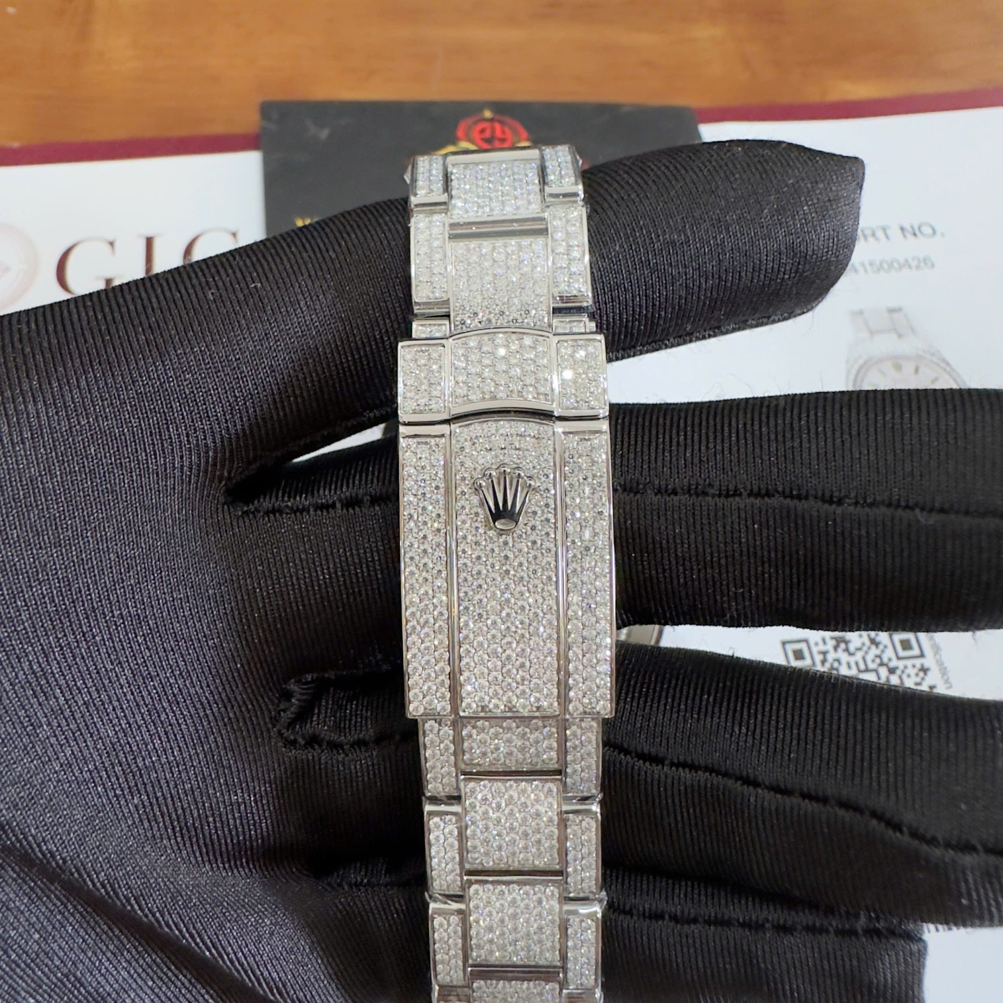 Rolex Datejust 126300 Bust Down Iced Out Moisssanite Diamonds Monopoly Dial Best Replica 41mm - Image 12