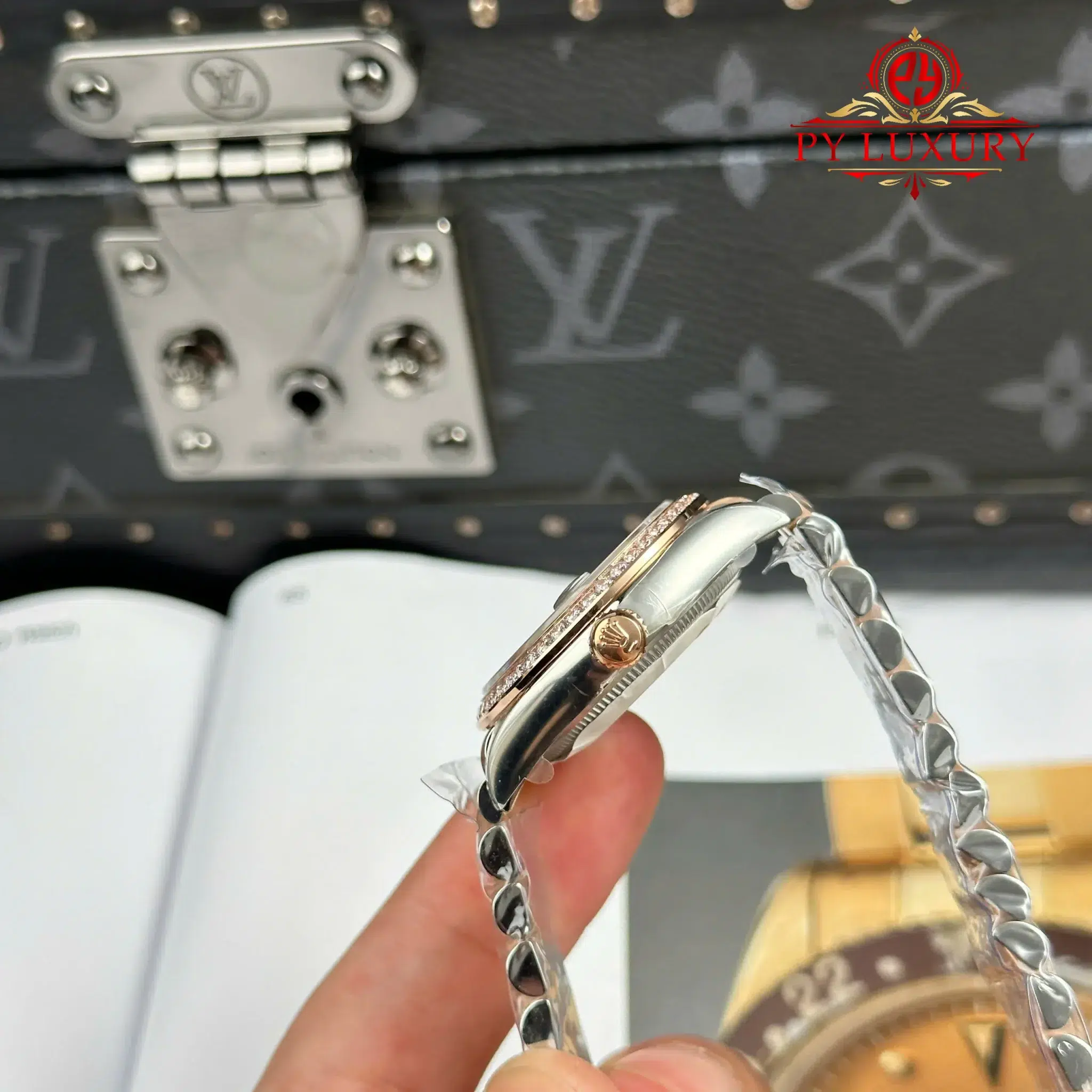 Rolex Datejust 278381RBR Two Tone Rose Gold Chocolate Dial Stone-set Bezel Jubilee Bracelet 1:1 Best Clone THB 31mm - Image 7