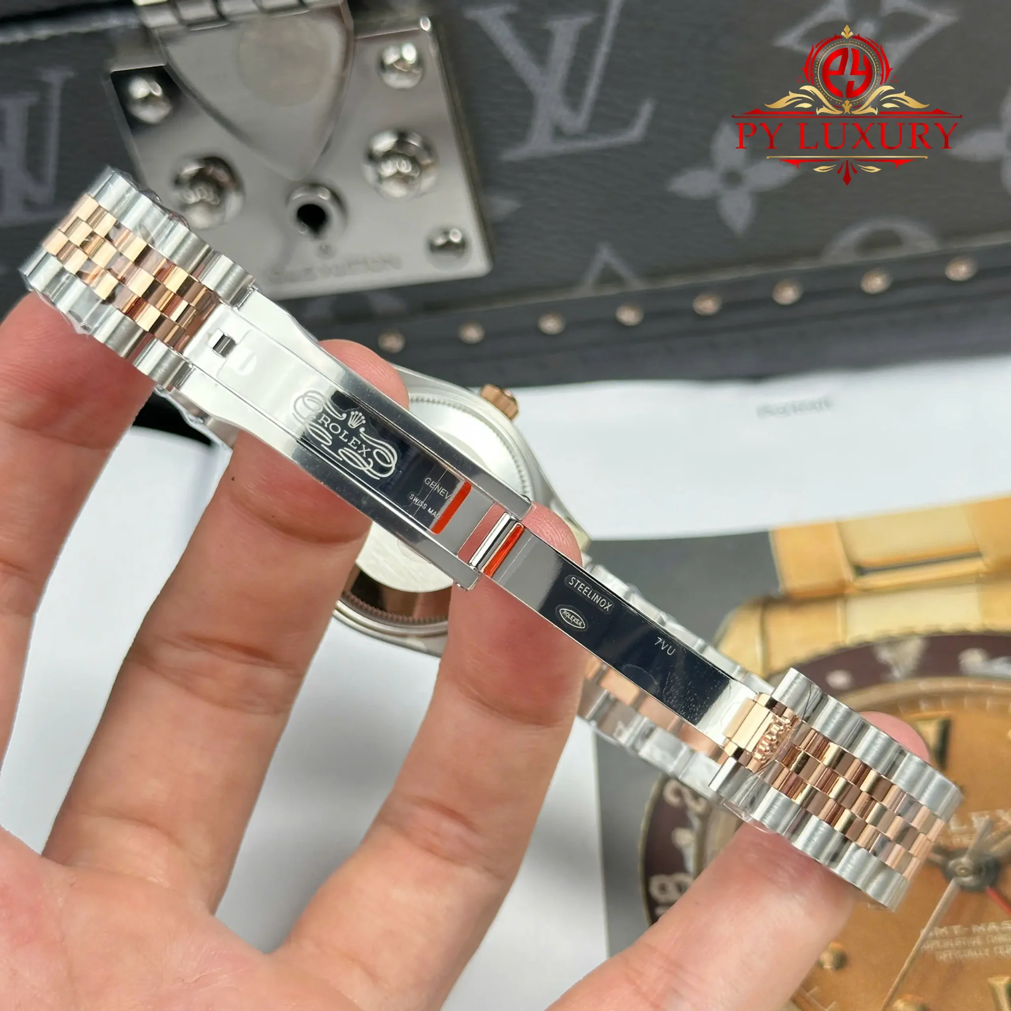 Rolex Datejust 278381RBR Two Tone Rose Gold Chocolate Dial Stone-set Bezel Jubilee Bracelet 1:1 Best Clone THB 31mm - Image 9