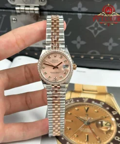 Rolex Datejust 278381RBR Two Tone Rose Gold Rose Colour Dial Stone-set Bezel Jubilee Bracelet 1:1 Best Clone THB 31mm