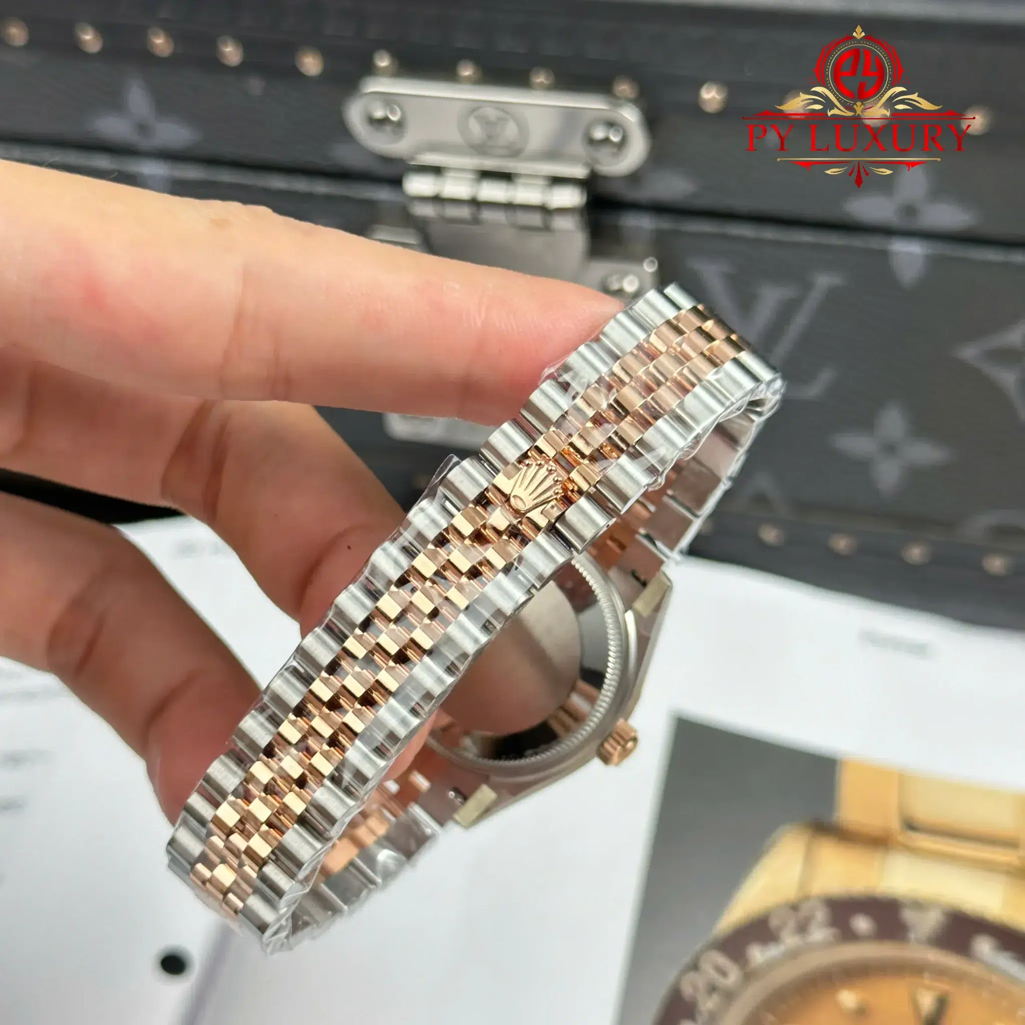 Rolex Datejust 278381RBR Two Tone Rose Gold Rose Colour Dial Stone-set Bezel Jubilee Bracelet 1:1 Best Clone THB 31mm - Image 10