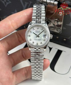 Rolex Datejust 278384RBR White MOP Dial Diamond Bezel Jubilee Bracelet 1:1 Best Replica THB 31mm