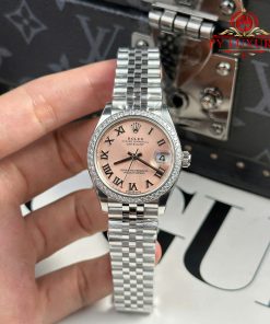 Rolex Datejust 278384RBR Pink Roman Dial Diamond Bezel Jubilee Bracelet 1:1 Best Replica THB 31mm