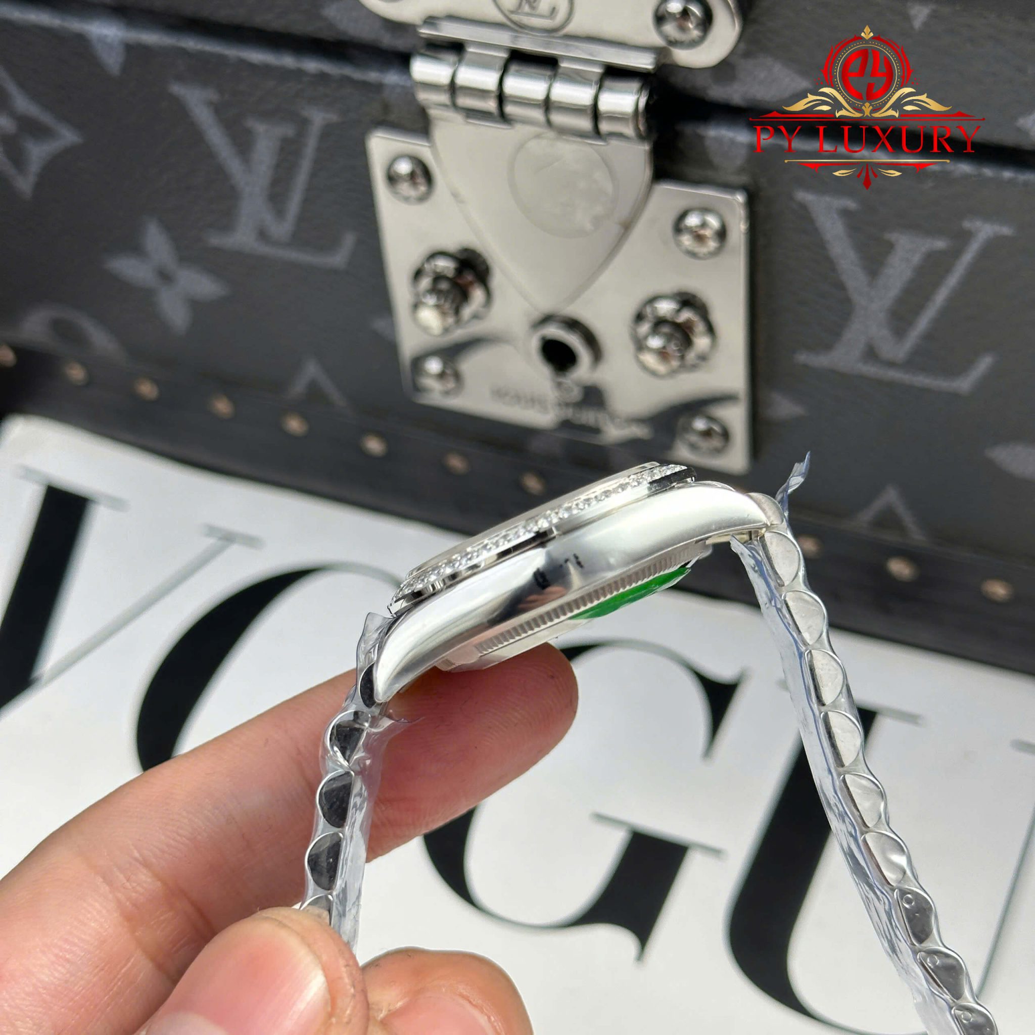 Rolex Datejust 278384RBR Pink Roman Dial Diamond Bezel Jubilee Bracelet 1:1 Best Replica THB 31mm - Image 7