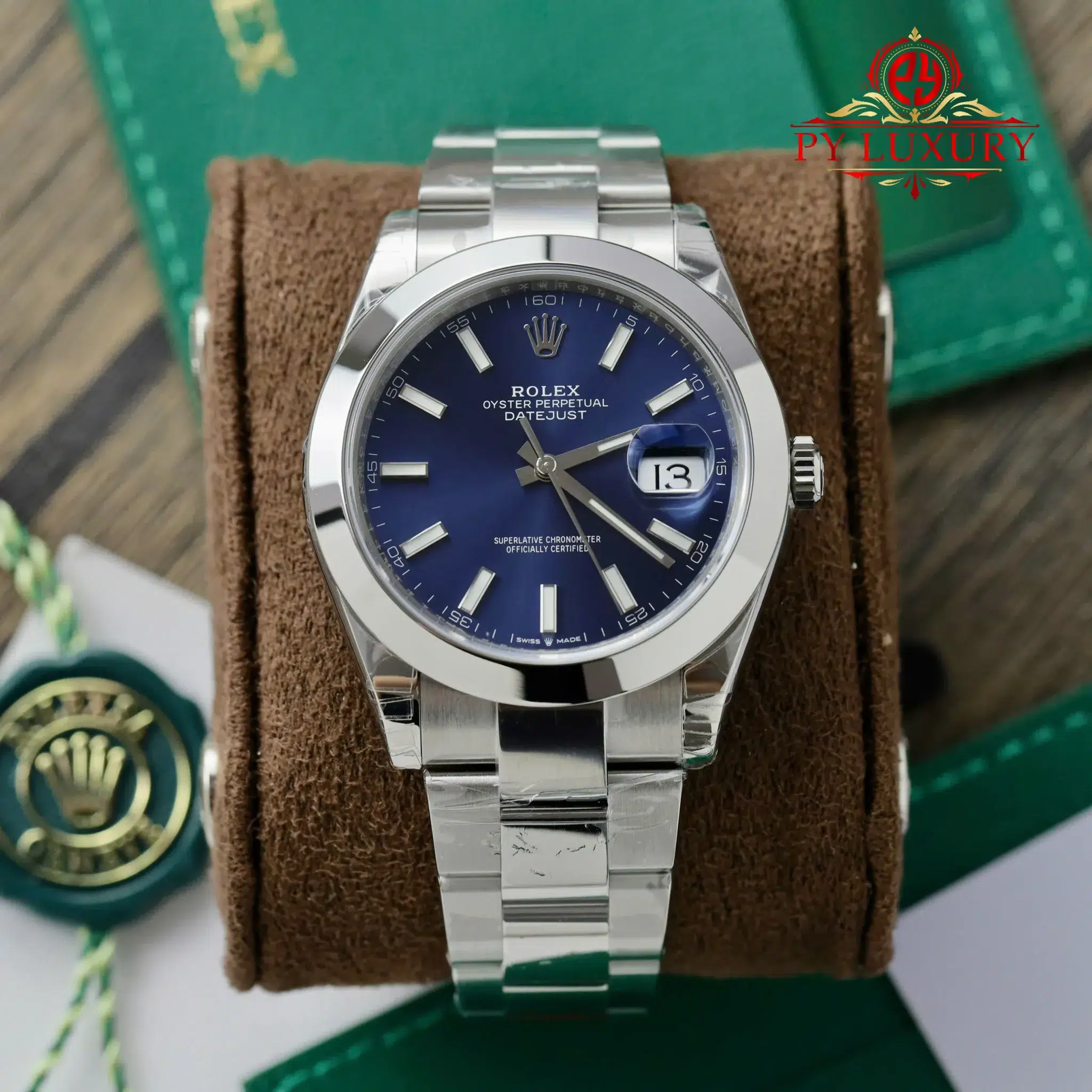 Rolex Datejust 126300 Blue Dial Smooth Bezel Oyster Bracelet 1:1 Best Replica VSF 41mm