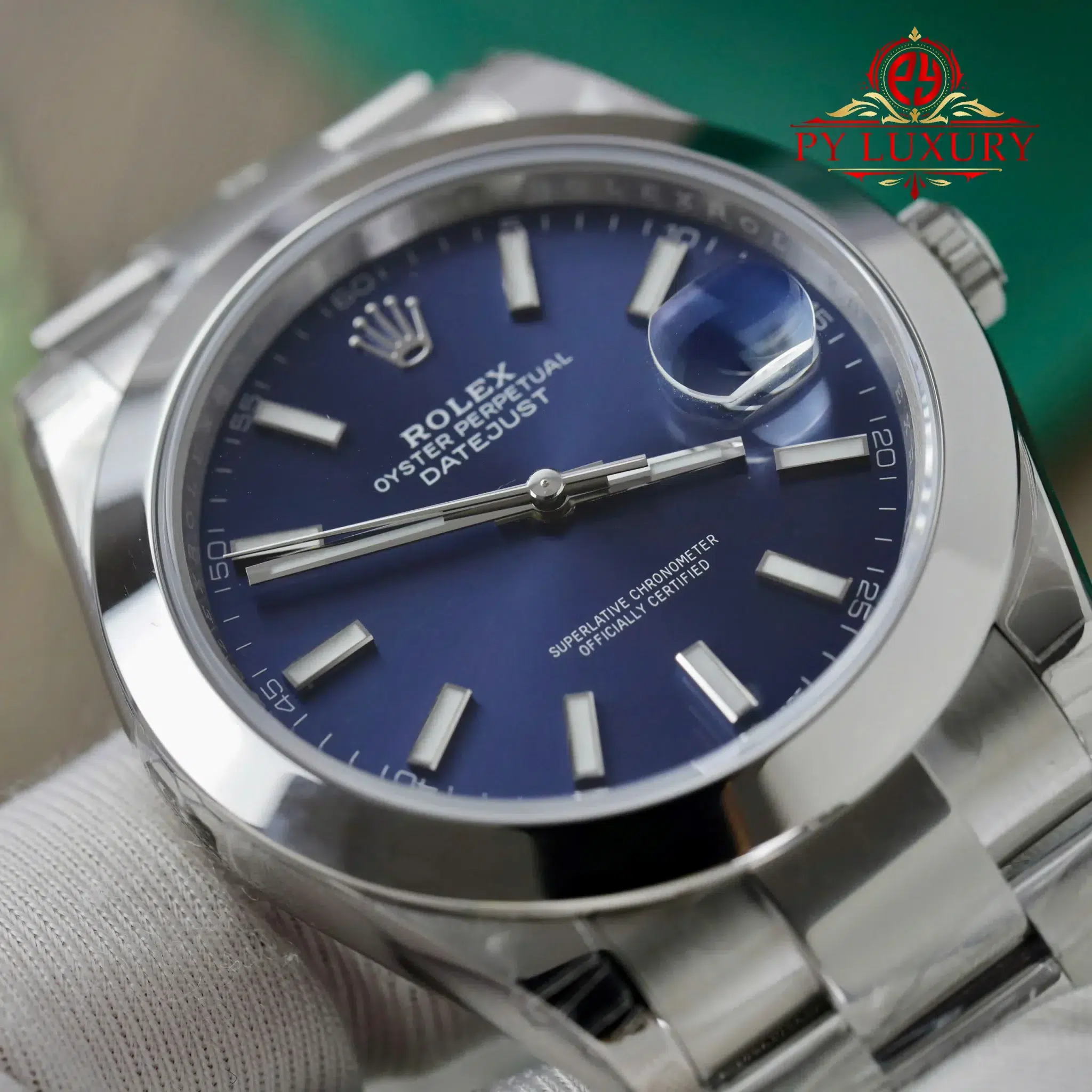 Rolex Datejust 126300 Blue Dial Smooth Bezel Oyster Bracelet 1:1 Best Replica VSF 41mm - Image 3