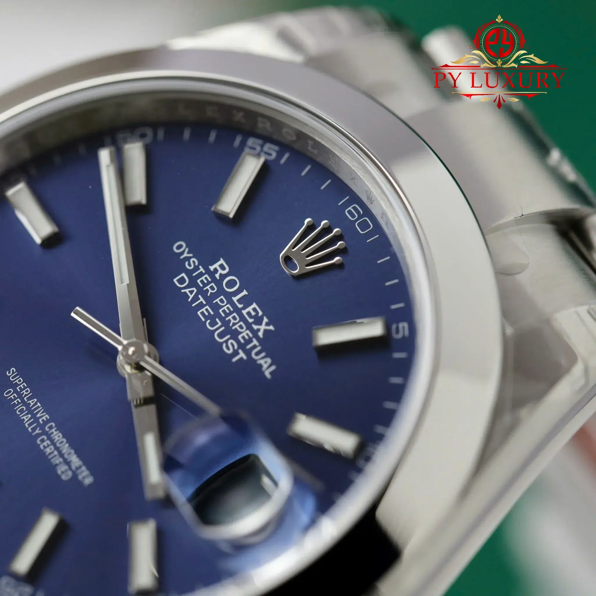Rolex Datejust 126300 Blue Dial Smooth Bezel Oyster Bracelet 1:1 Best Replica VSF 41mm - Image 4