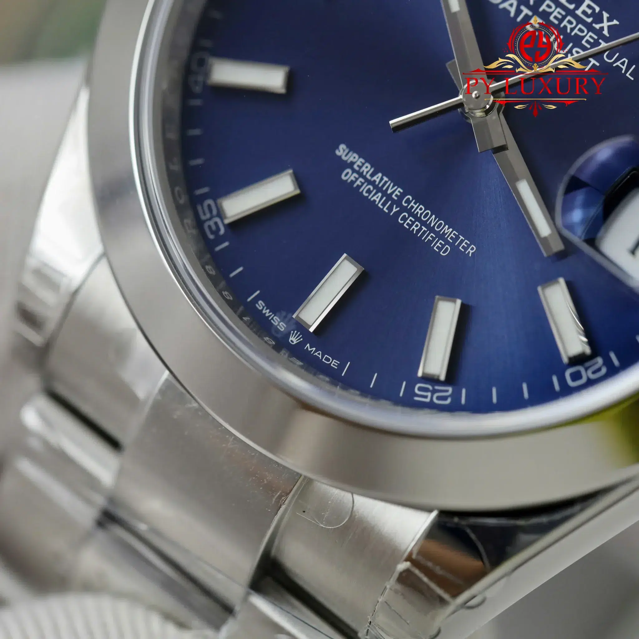 Rolex Datejust 126300 Blue Dial Smooth Bezel Oyster Bracelet 1:1 Best Replica VSF 41mm - Image 5