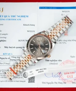 Rolex Datejust 126331 Two Tone 10K Rose Gold Wrapped Grey Dial Jubilee Bracelet Best Clone 41mm