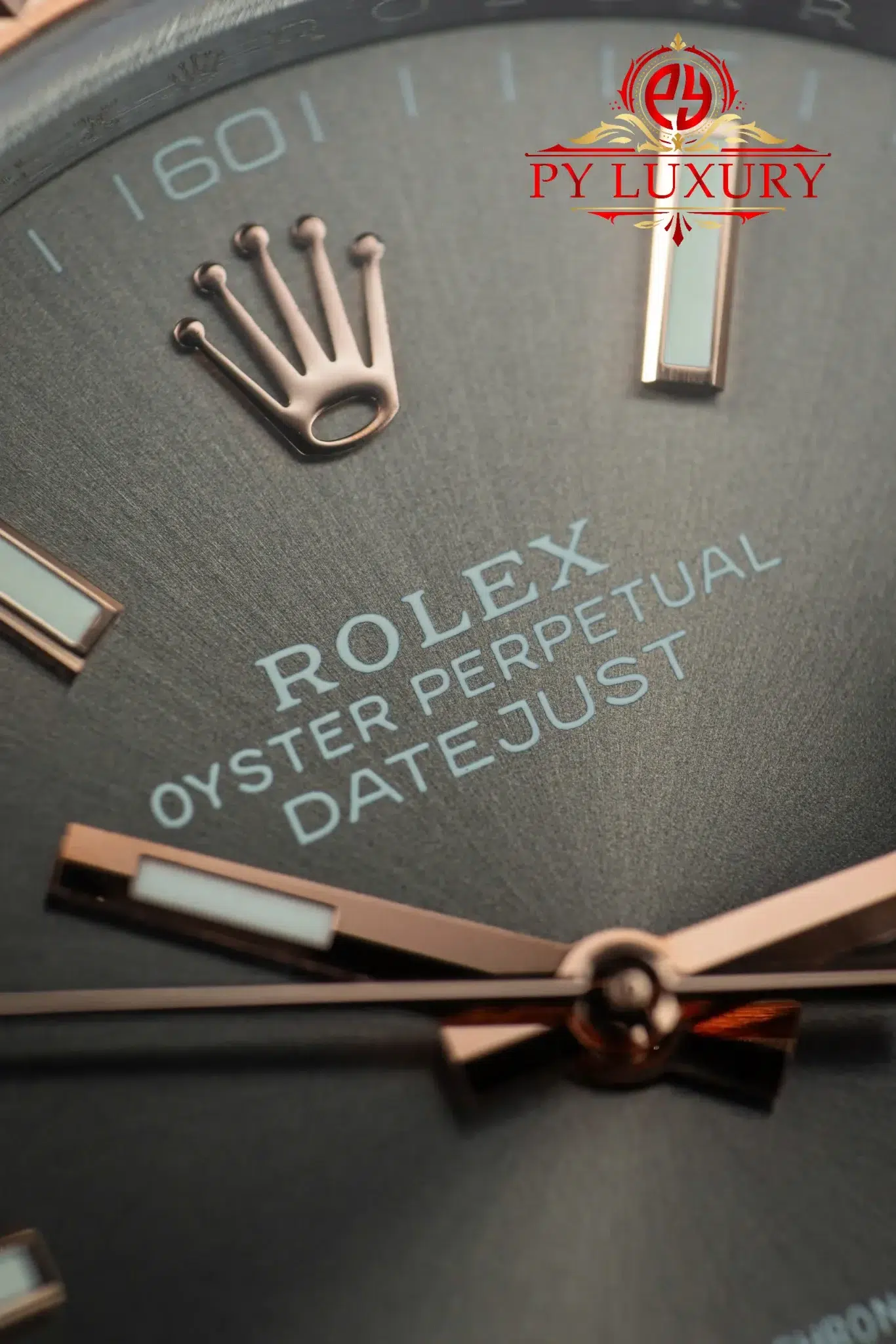 Rolex Datejust 126331 Two Tone 10K Rose Gold Wrapped Grey Dial Jubilee Bracelet Best Clone 41mm - Image 5