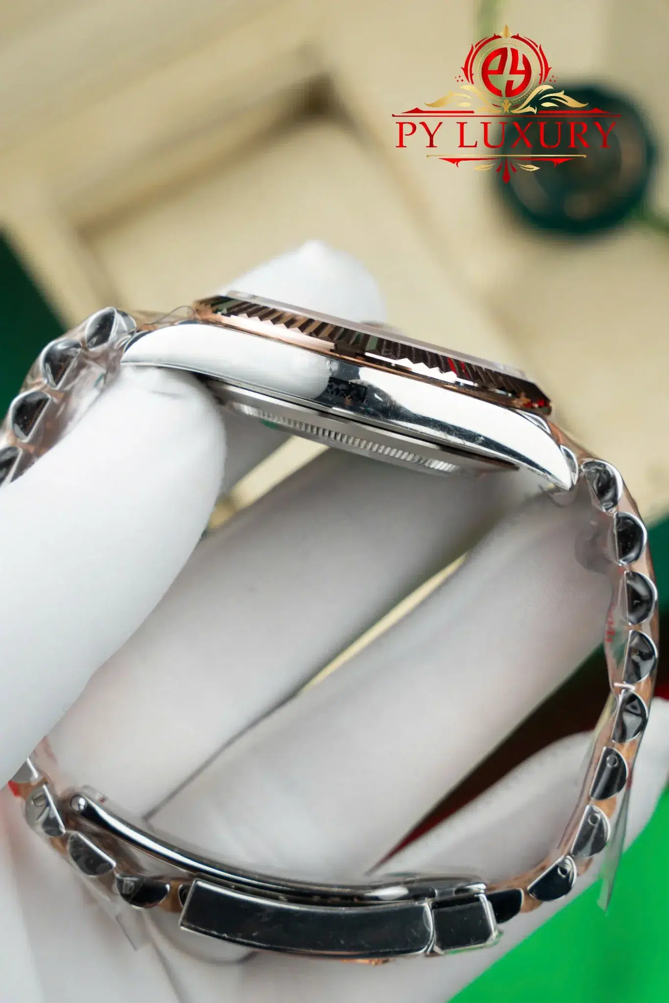 Rolex Datejust 126331 Two Tone 10K Rose Gold Wrapped Grey Dial Jubilee Bracelet Best Clone 41mm - Image 8