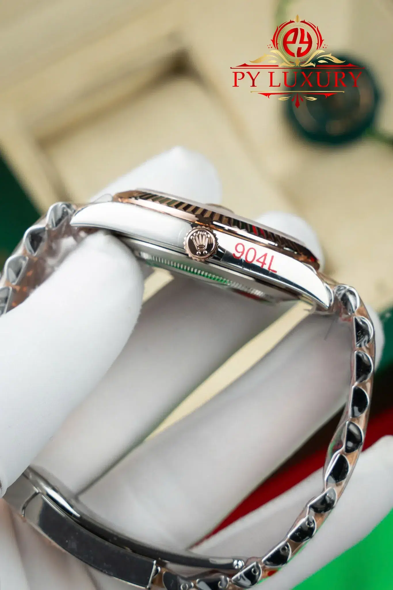 Rolex Datejust 126331 Two Tone 10K Rose Gold Wrapped Grey Dial Jubilee Bracelet Best Clone 41mm - Image 9