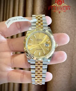 Rolex Datejust 126333-010 Champagne Luminous Dial 10K Yellow Gold Wrapped Jubilee Bracelet 1:1 Replica 41mm