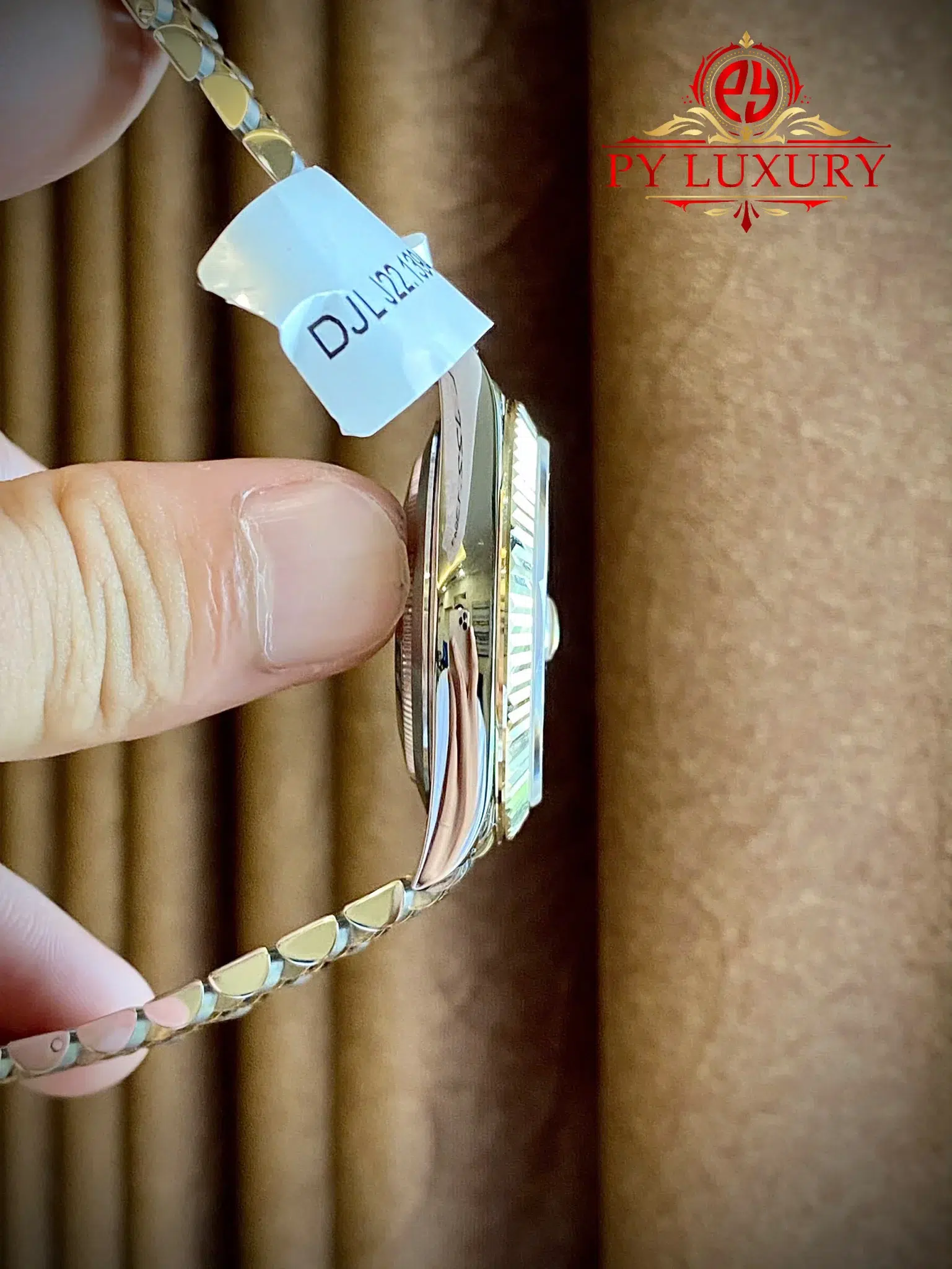 Rolex Datejust 126333-010 Champagne Luminous Dial 10K Yellow Gold Wrapped Jubilee Bracelet 1:1 Replica 41mm - Image 5