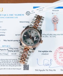 Rolex Datejust 126331 Two Tone 10K Rose Gold Wrapped Wimbledon Dial Jubilee 1:1 Replica GMF 41mm