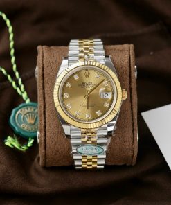 Rolex Datejust 126333 Two Tone Yellow Gold Champagne Diamond-set Dial Jubilee Best Replica Clean Factory 41mm
