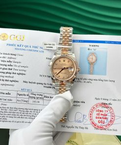 Rolex Datejust 126331 Salmon Diamond Index Dial 10K Everose Gold Wrapped Jubilee Best Replica 41mm