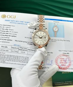 Rolex Datejust 126331 Two Tone 10K Everose Gold Wrapped Sundust Luminous Dial Jubilee Best Replica 41mm