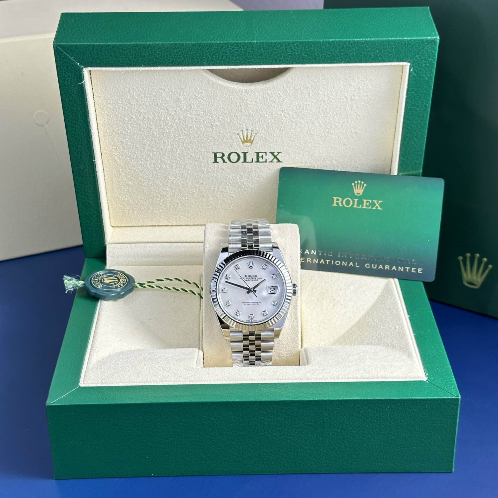 Rolex Datejust 41 126334 White Mother Of Pearl Diamond Dial Jubilee Best Replica Clean Factory