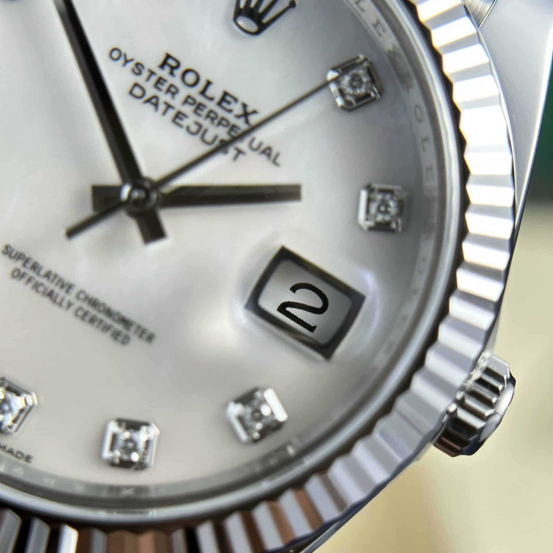 Rolex Datejust 41 126334 White Mother Of Pearl Diamond Dial Jubilee Best Replica Clean Factory - Image 6