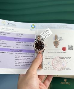 Rolex Datejust Two Tone 10K Rose Gold Wrapped Chocolate Diamond Dial Jubilee Super Clone 31mm