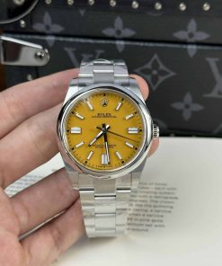 Rolex Oyster Perpetual 124300 Yellow Dial Top Quality Replica Clean Factory 41mm