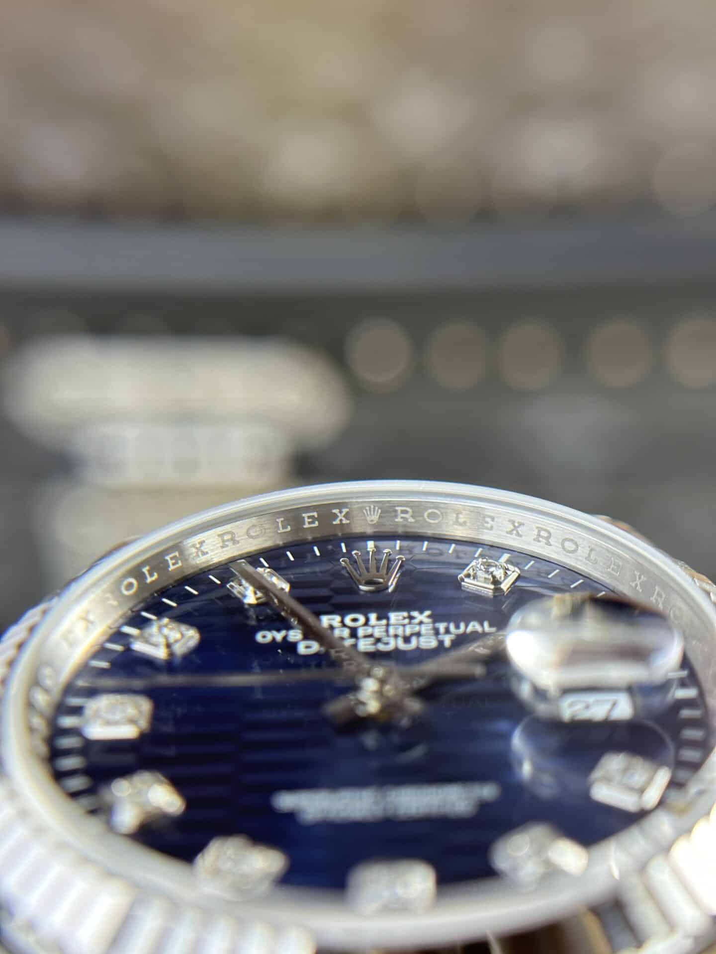 Rolex Datejust Blue Motif Diamond Dial Jubilee Top Quality Replica 36mm - Image 5
