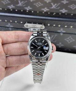 Rolex Datejust Black Dial Luminous Hour Marker Top Quality Replica 36mm
