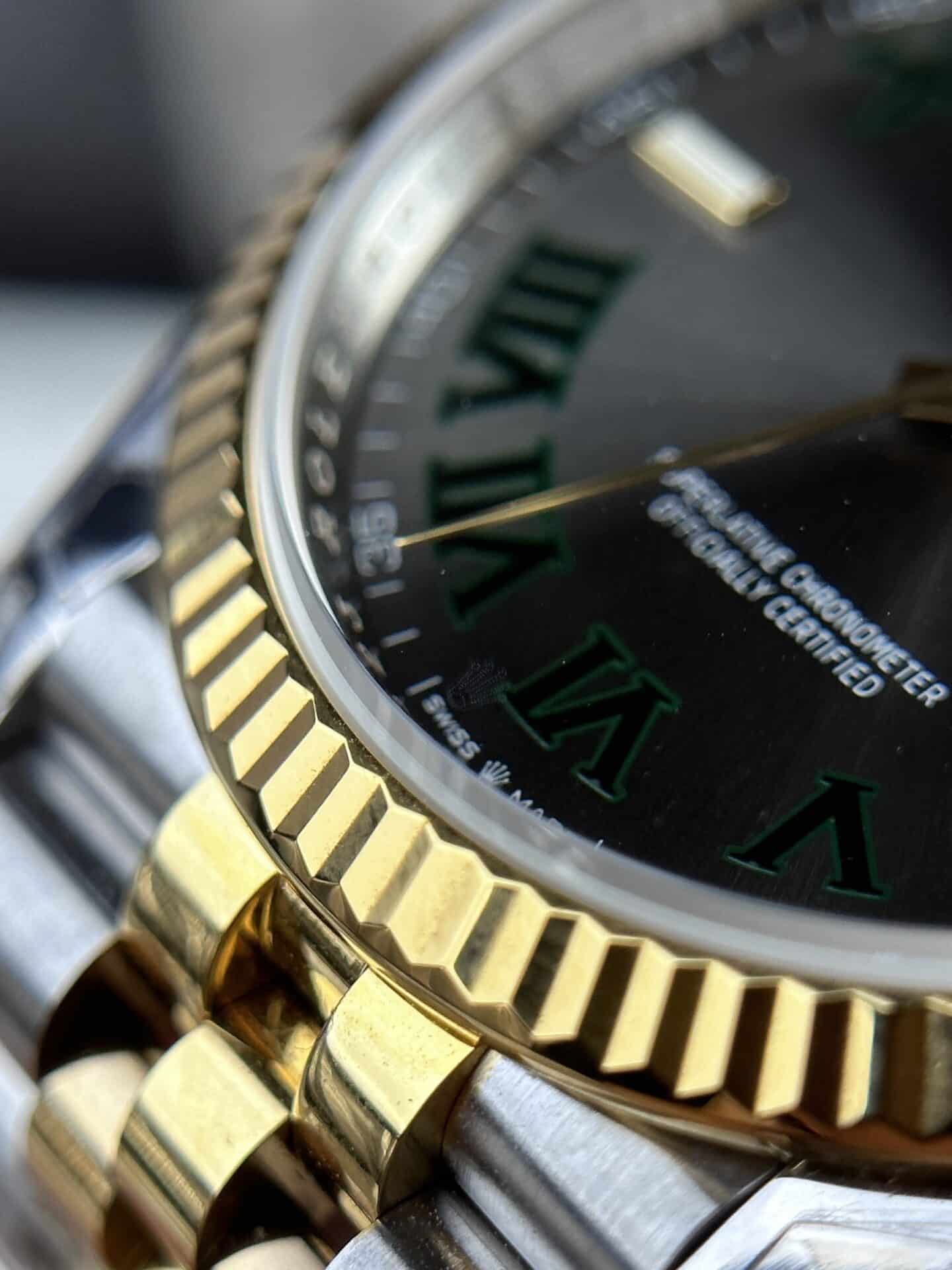 Rolex Datejust Wimbledon Two Tone Yellow Gold Jubilee Top Quality Replica 36mm - Image 6