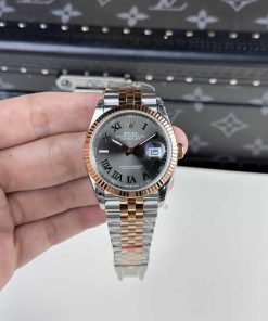 Rolex Datejust Wimbledon Two Tone Rose Gold Jubilee Best Replica 36mm