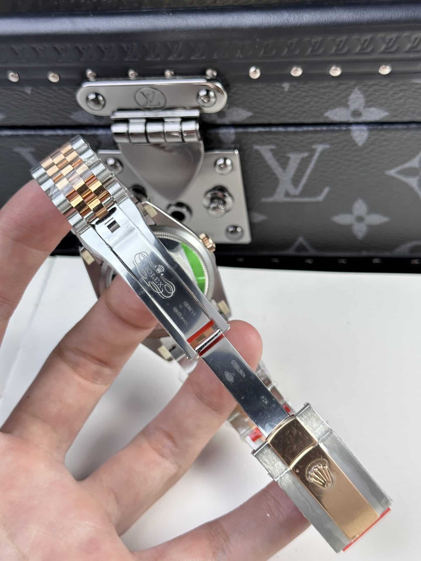 Rolex Datejust Wimbledon Two Tone Rose Gold Jubilee Best Replica 36mm - Image 8