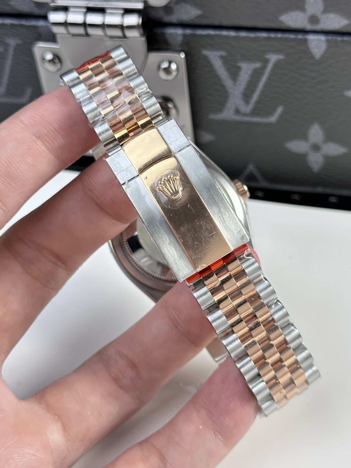 Rolex Datejust Wimbledon Two Tone Rose Gold Jubilee Best Replica 36mm - Image 9