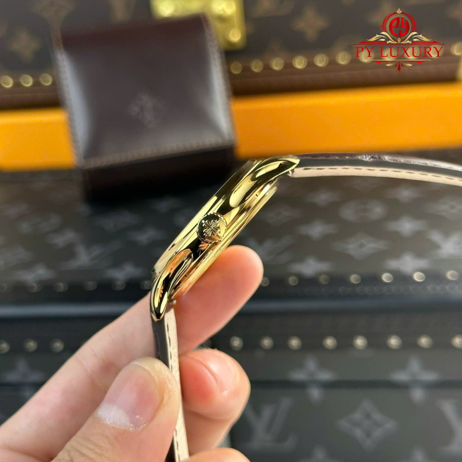 Patek Philippe Calatrava 5227J-001 Yellow Gold Leather Strap Best Replica 3KF 39mm - Image 6