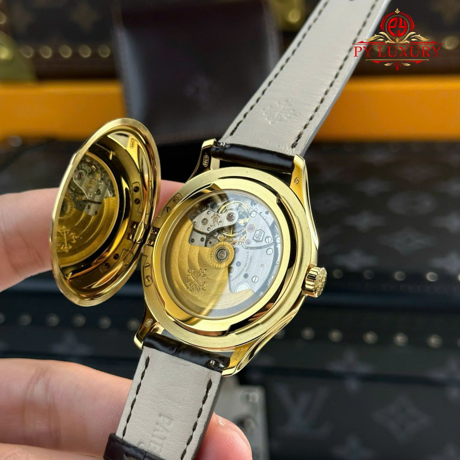 Patek Philippe Calatrava 5227J-001 Yellow Gold Leather Strap Best Replica 3KF 39mm - Image 9